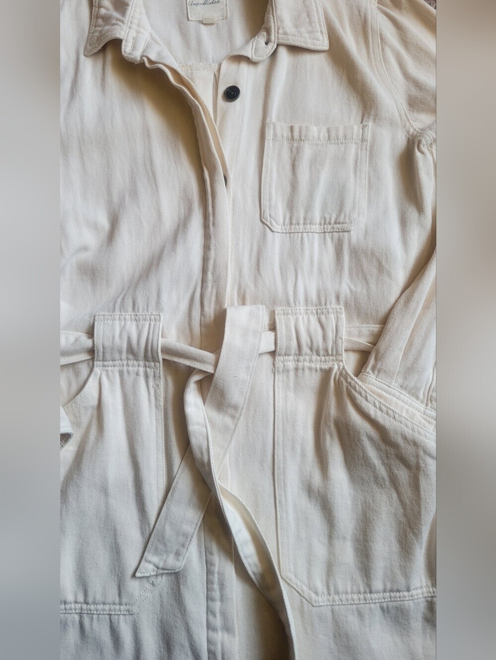 Unpublished Cream Button-Front Long Shacket - Picture 13 of 13